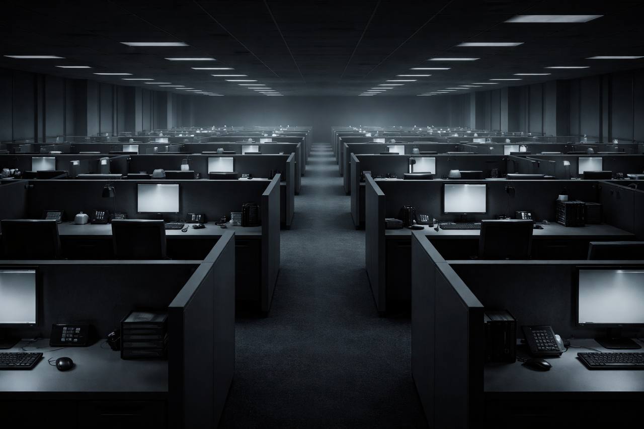 Dead workplace office scene